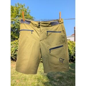 Norrona Falketind Flex1 Shorts Olive Drab Lightweight Hiking Outdoor Mens Small